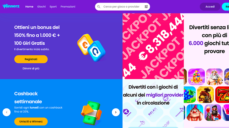 Winnerz casino online non AAMS